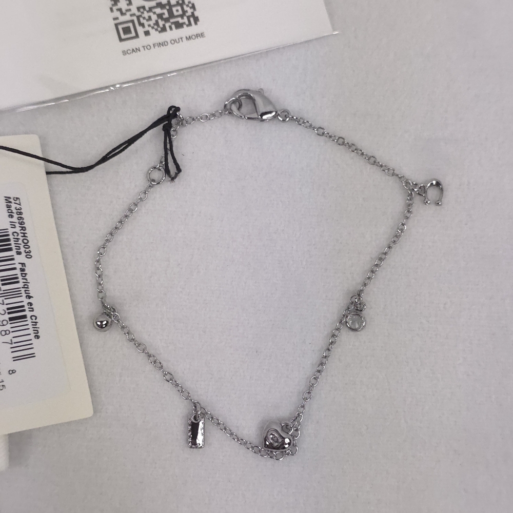 Coach Charm Bracelet Silver Plated Brass - Picture 3 of 4